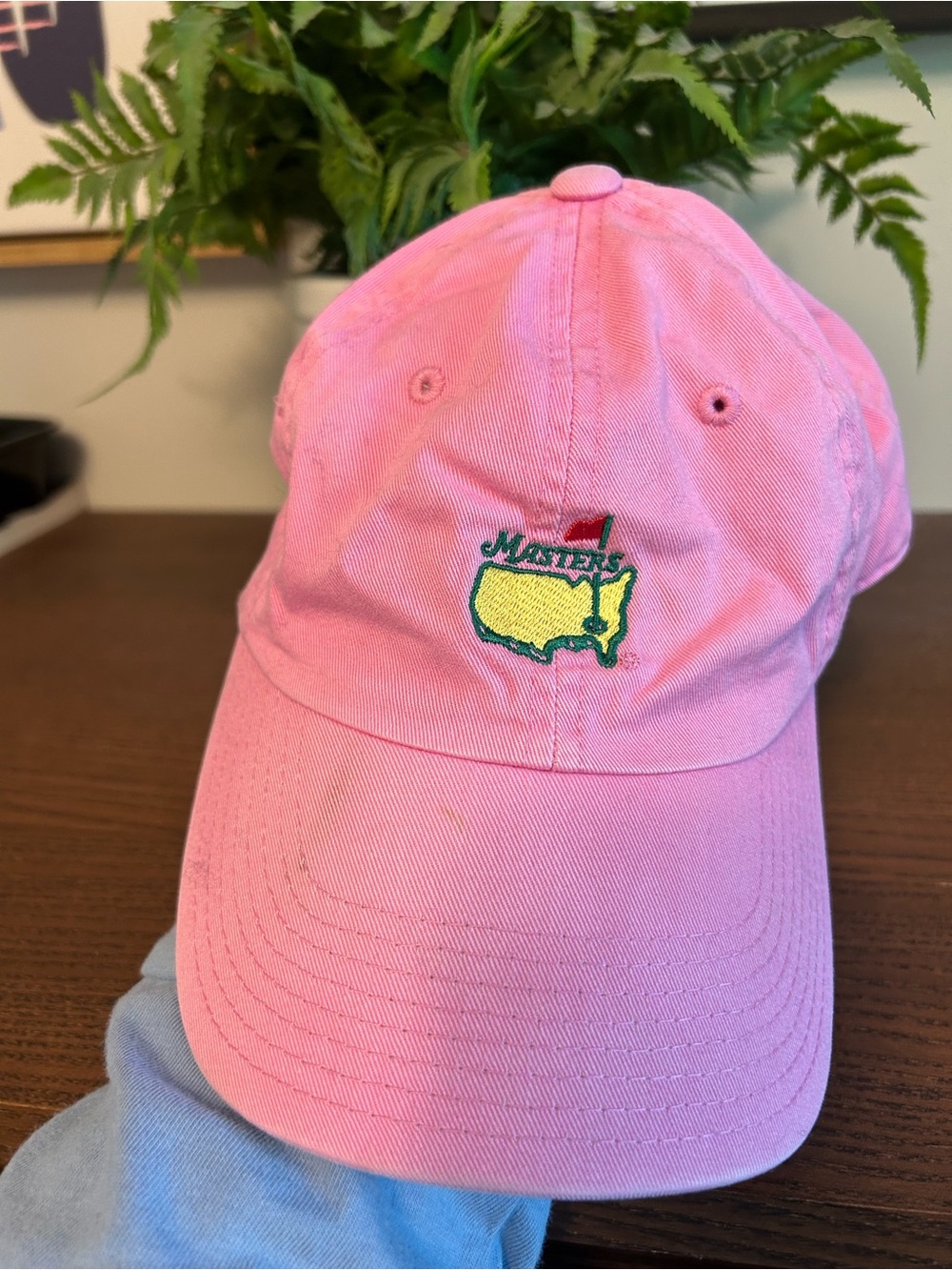 Masters Pink Embroidered Logo Baseball Cap